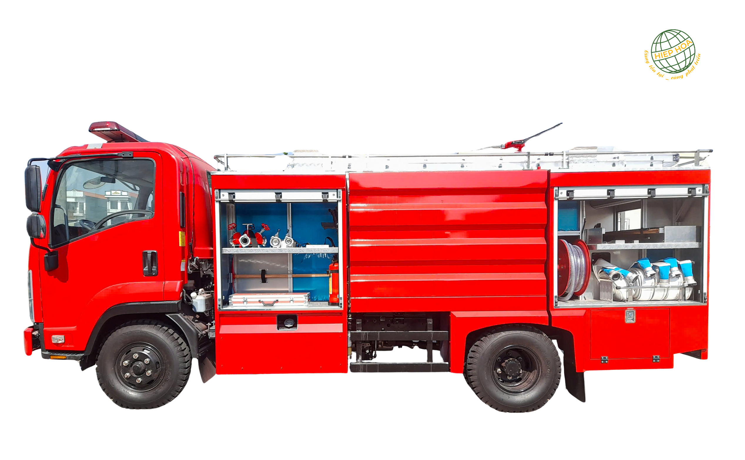 XE CHỮA CHÁY 4000l NƯỚC + 400L BỌT (CABIN ĐƠN)