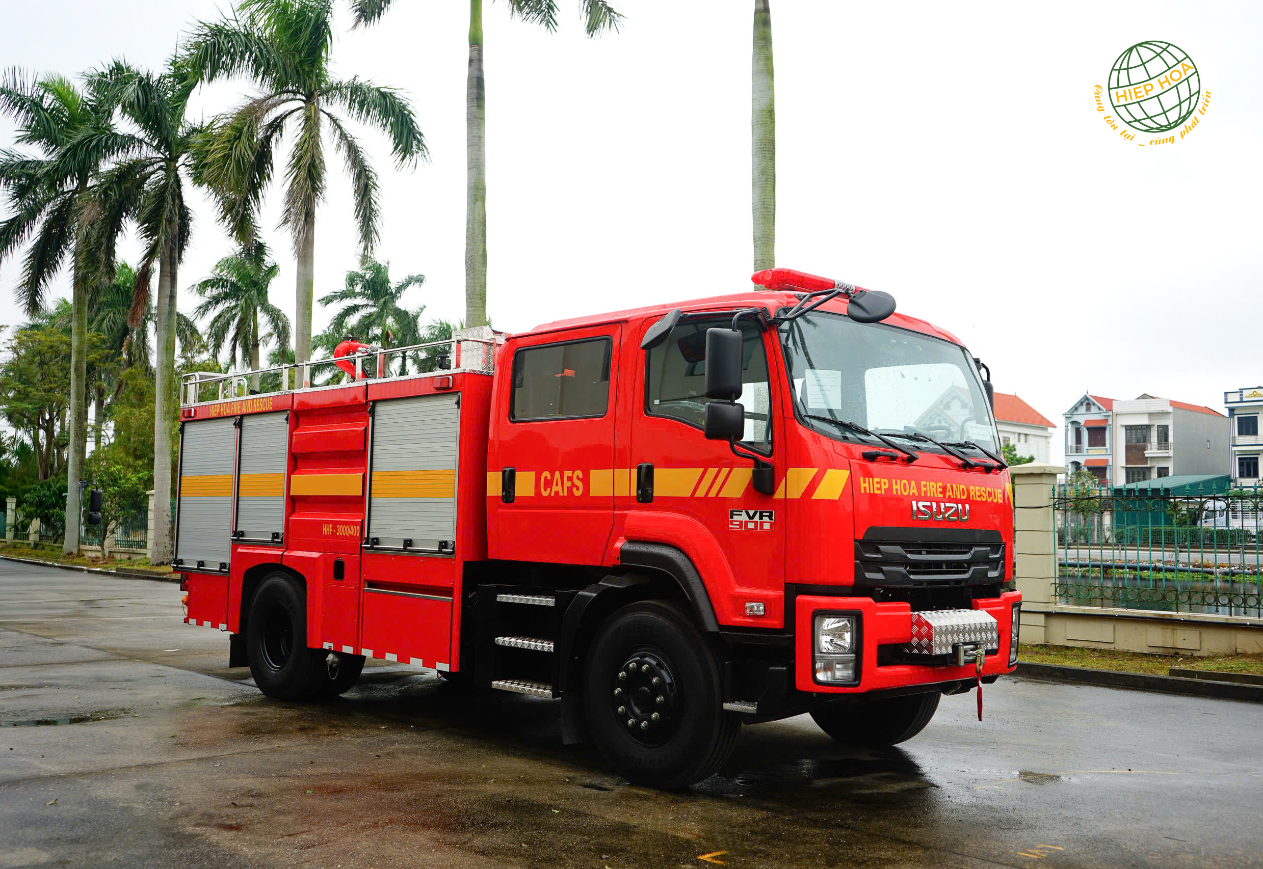 Xe chữa cháy CAFS công nghệ bọt khí nén do Hiệp Hòa Group sản xuất